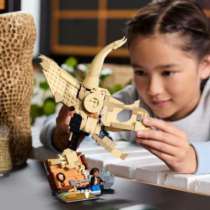 Lego Jurassic World 76969 Fósiles de dinosaurios: Cráneo de triceratops - Juego para niños de 9 años 2