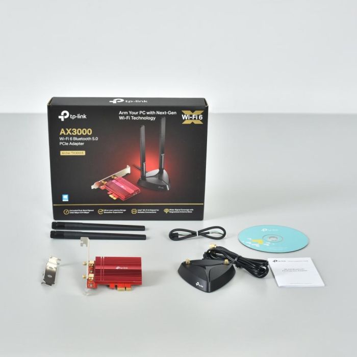 TP-Link Archer TX3000E Adaptador PCIe Wi-Fi 6 AX3000 Bluetooth 5.0 Gaming, Tarjeta Red Inalámbrica 3000Mbps Doble Banda Intel 3 TP-Link Archer TX3000E Adaptador PCIe Wi-Fi 6 AX3000 Bluetooth 5.0 Gaming, Tarjeta Red Inalámbrica 3000Mbps Doble Banda Intel 3
