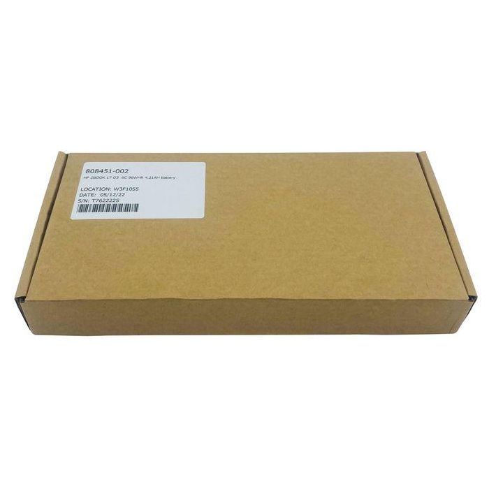 HP Lithium-ion battery for HP ZBook 17 G3, 6 cells, 96Wh capacity, 4.21Ah, 11.4V, designed for reliable performance. 3 HP Lithium-ion battery for HP ZBook 17 G3, 6 cells, 96Wh capacity, 4.21Ah, 11.4V, designed for reliable performance. 3