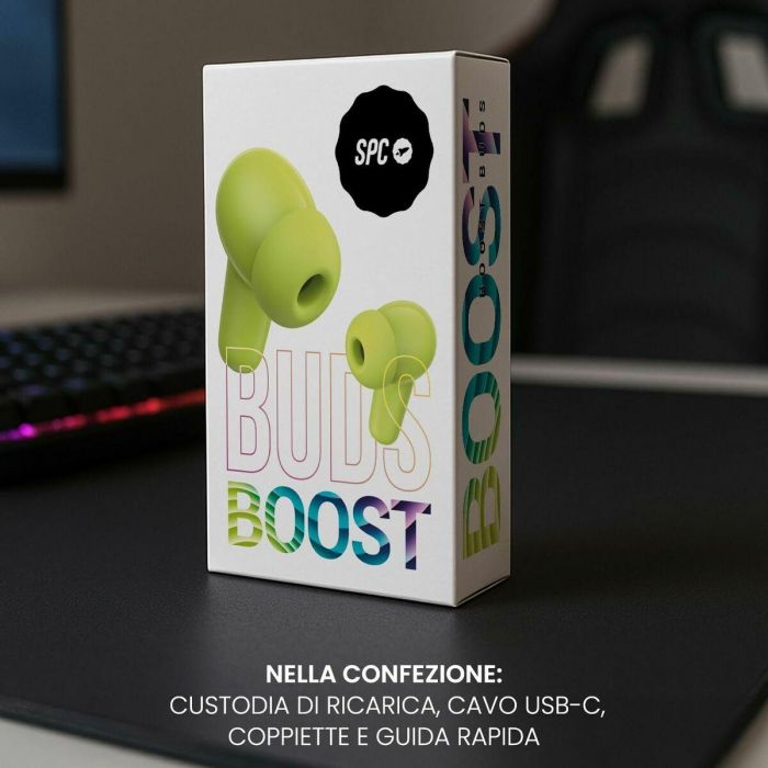 Auriculares SPC 4630Y BOOST BUDS Verde 1 Auriculares SPC 4630Y BOOST BUDS Verde 1