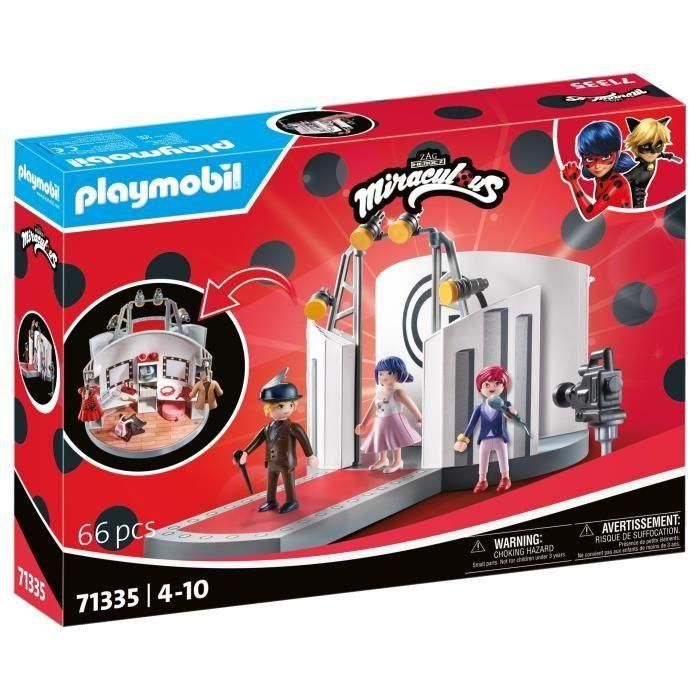 Playmobil Miraculous Desfile de Moda en París - Set con Marinette, Adrien y Accesorios