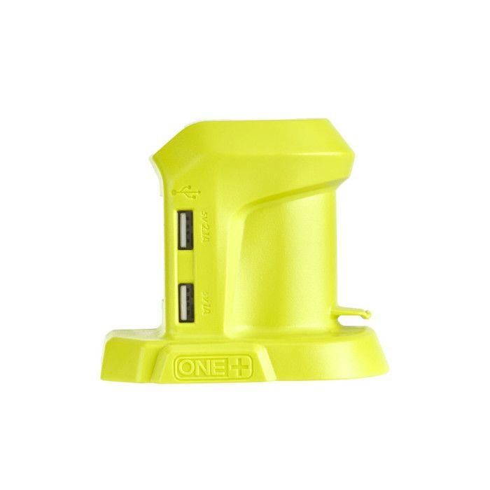 RYOBI R18USB - Cargador USB ONE + de 0-18 voltios (2 puertos USB) 2 RYOBI R18USB - Cargador USB ONE + de 0-18 voltios (2 puertos USB) 2