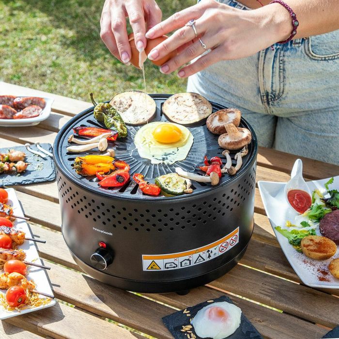 Barbacoa de Carbón sin Humo Portátil CleanQ InnovaGoods 4