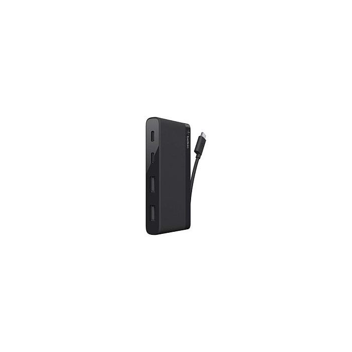 Belkin F4U090btBLK Hub USB-C de Viaje 4 Puertos (2x USB A, 2x USB C) Negro 0 Belkin F4U090btBLK Hub USB-C de Viaje 4 Puertos (2x USB A, 2x USB C) Negro 0