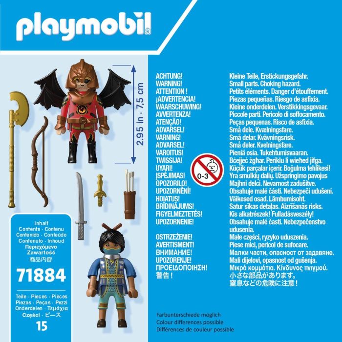 PLAYMOBIL Duelo Novelmore Vs. Burnham Duo Pack 71884, Figuras de Acción para Niños +4 Años, Juego de 15 Piezas con Caballero y Raider