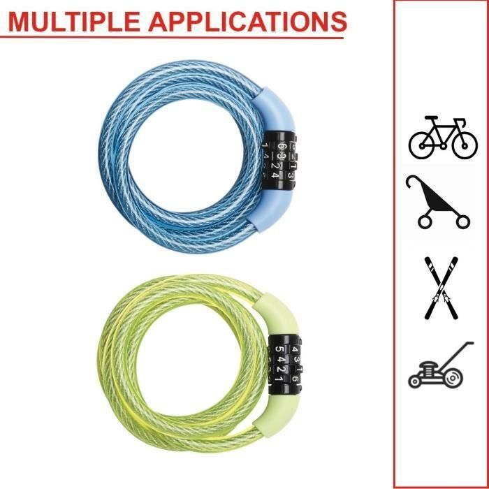 MASTER LOCK Candado con combinación de cable - 1,20mx8mm 3 MASTER LOCK Candado con combinación de cable - 1,20mx8mm 3