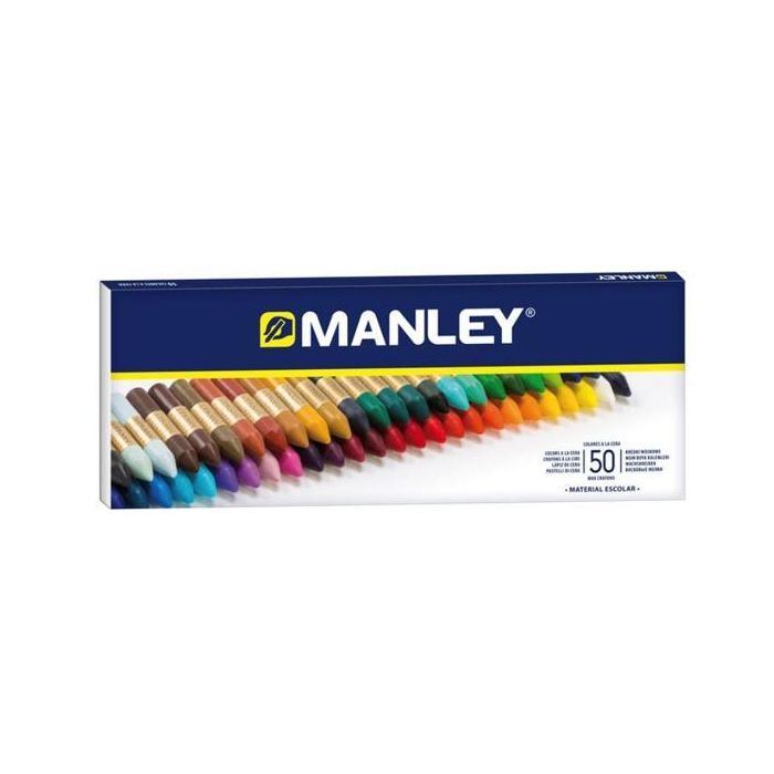 Manley Estuche De 50 Ceras Blandas 60 mm Colores Surtidos Manley Estuche De 50 Ceras Blandas 60 mm Colores Surtidos
