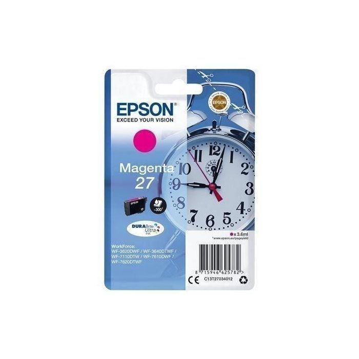 Ink-Jet Epson 27 Wf-3620 - 711 0- 7610 - 7620 Magenta 300 Pag