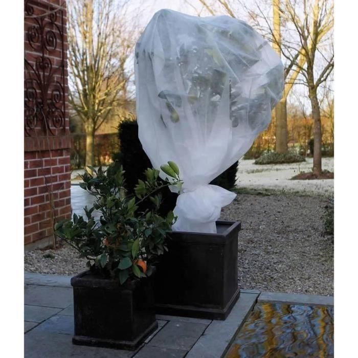 NATURE Vela de invernada 30 g / m² - 2 x 10 m - Blanco 2 NATURE Vela de invernada 30 g / m² - 2 x 10 m - Blanco 2
