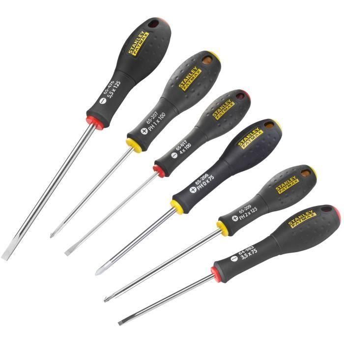 Juego de 6 Destornilladores - STANLEY FATMAX - FMHT0-62626 - Electricista + Phillips 1 Juego de 6 Destornilladores - STANLEY FATMAX - FMHT0-62626 - Electricista + Phillips 1