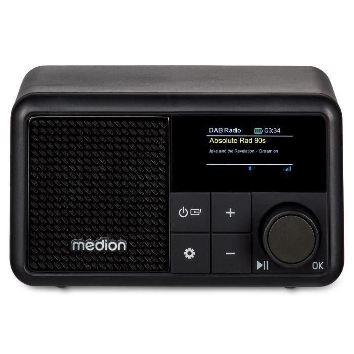 Medion AAAPC79485 Mini Radio Digital DAB/FM Portátil - Mono 2W RMS - Negro