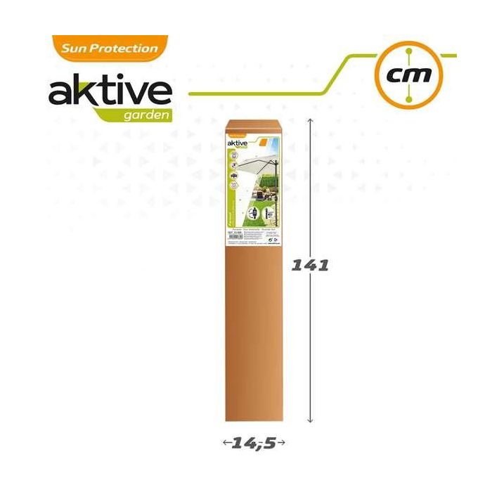 Color Baby Parasol Terraza 270 cm con Chimenea y Mástil de Aluminio 3,8 cm Color Crema 1