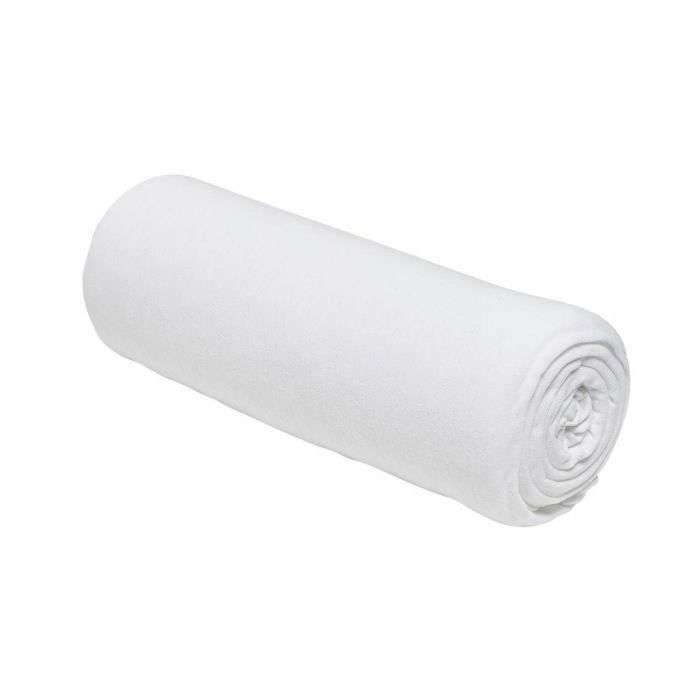 Today TOD3574643508027 Sábana Bajera Ajustable para 1 Persona, Algodón Jersey 100%, 160x200+25 cm, Color Tiza