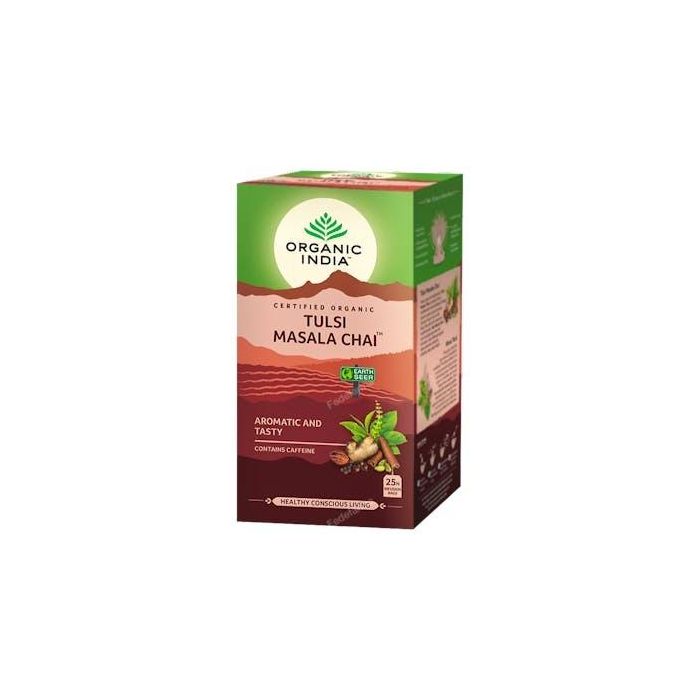 Organic India Tulsi Masala Chai Infusión Ayurvédica 25 Bolsas