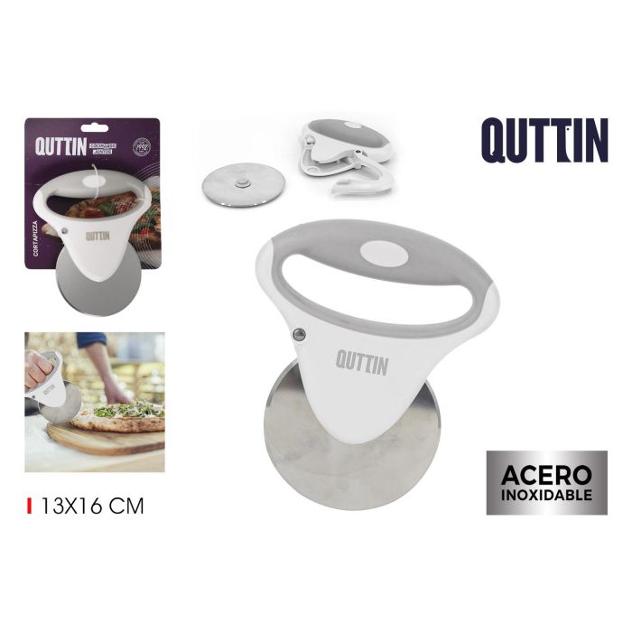 Quttin Cortapizza de Acero con Mango Soft, 13x16 cm, 143 grs (12 Unidades) 0 Quttin Cortapizza de Acero con Mango Soft, 13x16 cm, 143 grs (12 Unidades) 0