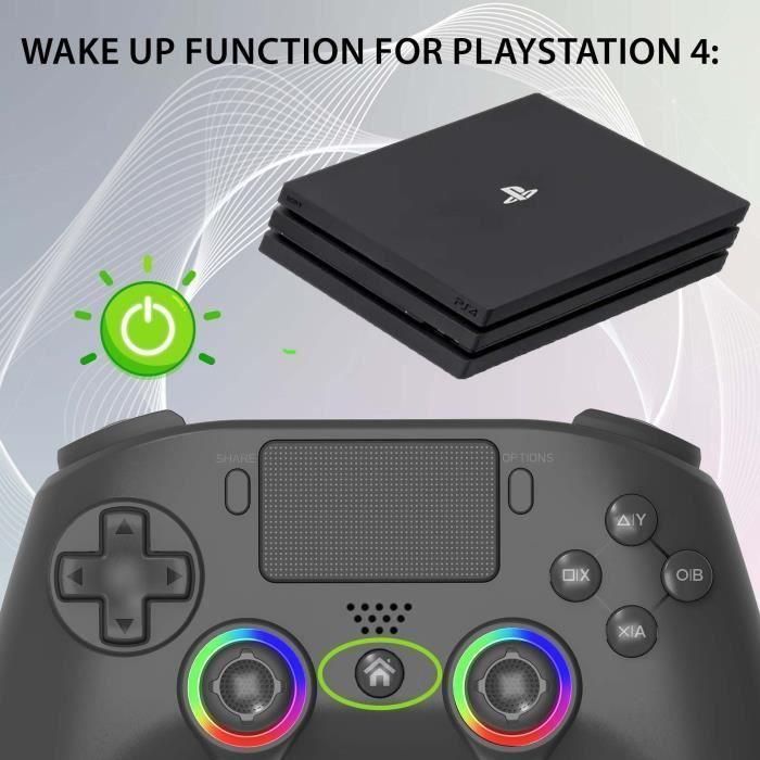 Mando inalámbrico SUBSONIC para PS4 con LED y vibración, conector para auriculares, color negro. 3 Mando inalámbrico SUBSONIC para PS4 con LED y vibración, conector para auriculares, color negro. 3