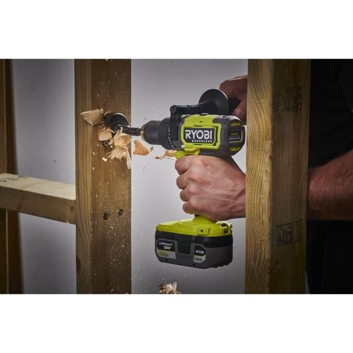 Ryobi Taladro de Impacto Sin Escobillas 18V 95 Nm con 2 Baterías - 500-2100 rpm - 7500-31500 cp/min 1 Ryobi Taladro de Impacto Sin Escobillas 18V 95 Nm con 2 Baterías - 500-2100 rpm - 7500-31500 cp/min 1