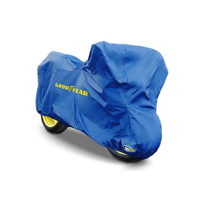 Goodyear GOD7023 Funda Protectora Universal para Moto Talla XXL. Impermeable, Antirrobo y Antiviento. Protege de Lluvia, Sol, Polvo y Arañazos. Goodyear GOD7023 Funda Protectora Universal para Moto Talla XXL. Impermeable, Antirrobo y Antiviento. Protege de Lluvia, Sol, Polvo y Arañazos.