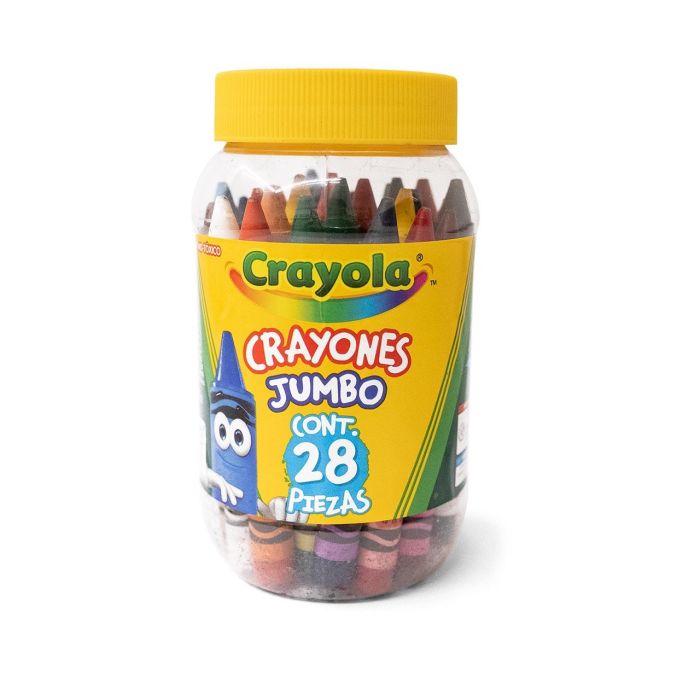 28 Ceras Jumbo En Bote Transparente 52-3037 Crayola 28 Ceras Jumbo En Bote Transparente 52-3037 Crayola