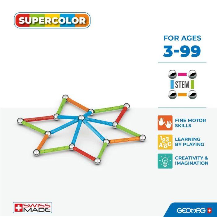 Geomag GEO0871772003830 Super Color Reciclado 42 piezas multicolor 9