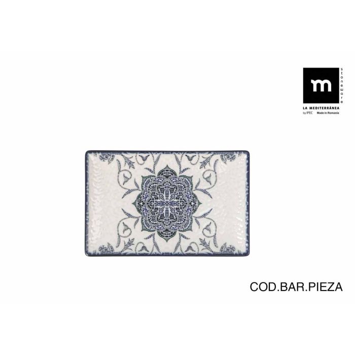 Bandeja Rectangular Rosetta 20x13 cm - Inde (24 Unidades) Bandeja Rectangular Rosetta 20x13 cm - Inde (24 Unidades)