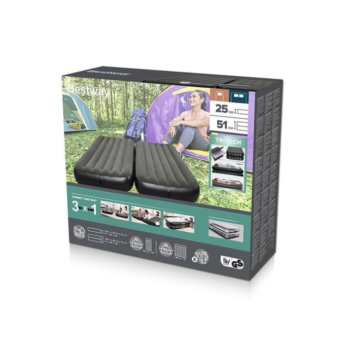 Bestway Colchon 3 en 1 Conectables 188x99x25 cm Hinchable y Camping 67922 12