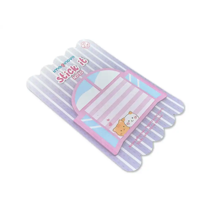 Imaginovo Bloc notas adhesivas fantasía Meow 20 hojas 70x70 mm 3