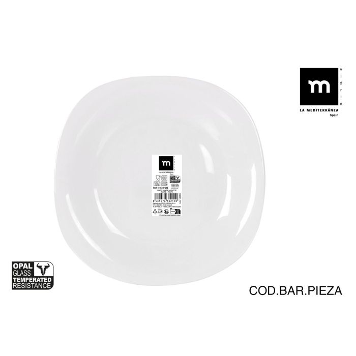 La Mediterranea Plato Llano 28 cm Opal Colección Palaos 26x26x2 cm (36 Unidades) La Mediterranea Plato Llano 28 cm Opal Colección Palaos 26x26x2 cm (36 Unidades)
