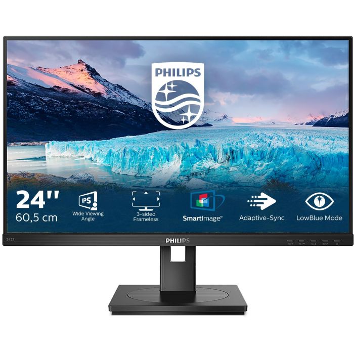 Philips Monitor 242S1AE/00 23.8" Full HD IPS, Regulable en Altura, Negro