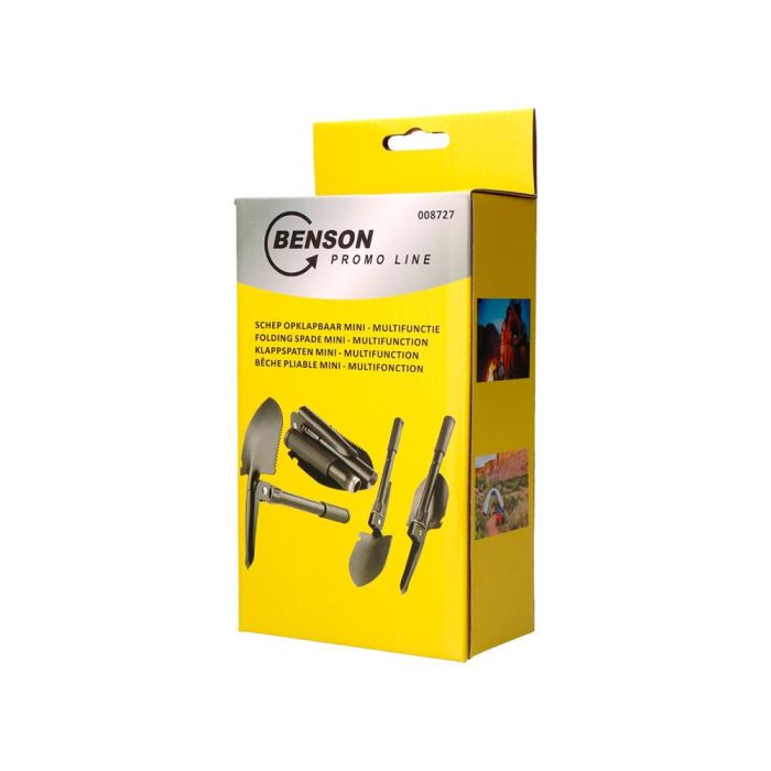 Benson Mini pala plegable multifuncional de acero negro 9,5x41,5cm 5
