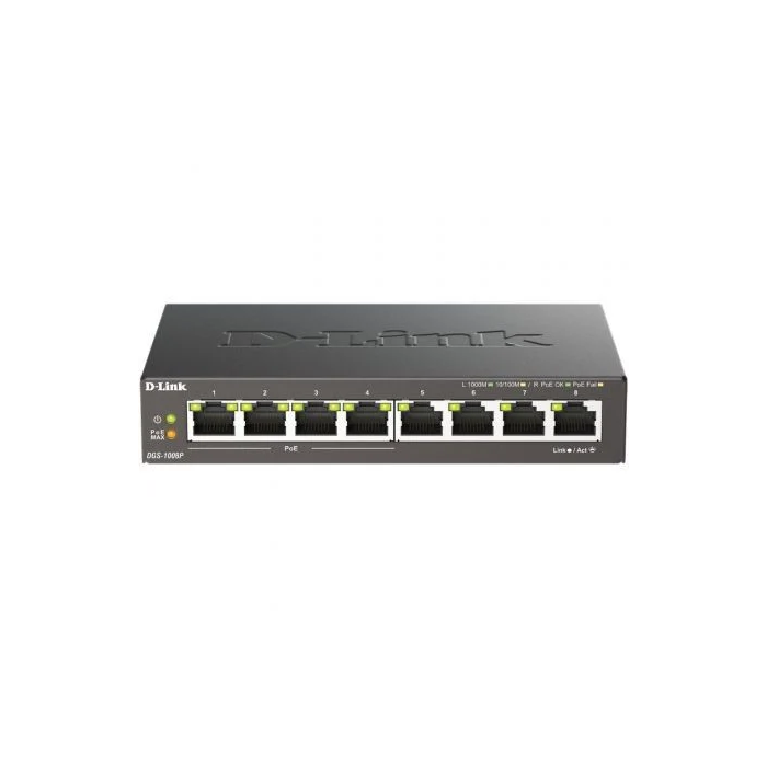 D-LINK DGS-1008P Switch Gigabit 8 Puertos PoE 30W D-LINK DGS-1008P Switch Gigabit 8 Puertos PoE 30W