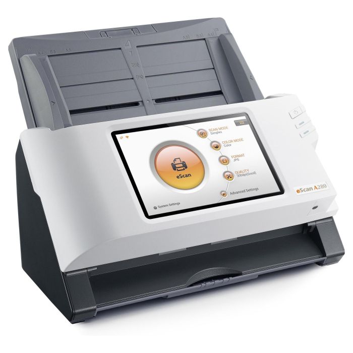 Plustek Escaner A280 Essential, Resolucion 600x600 DPI, Escaneado Duplex, Color, Velocidad 20 seg/pagina, ADF 2