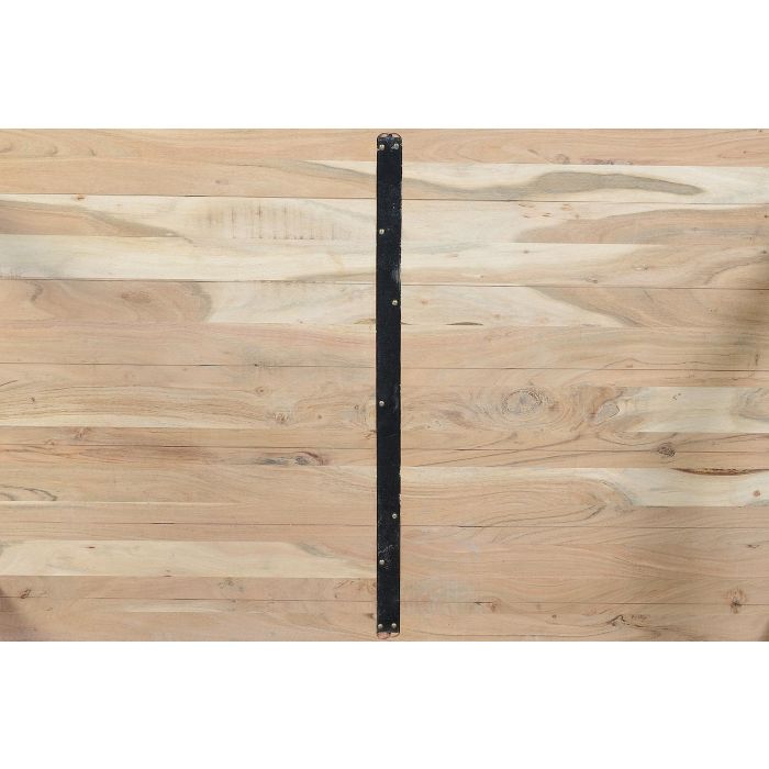 GINER Y COLOMER Mesa Comedor Acacia Natural con Patas de Hierro Negro 180x90 cm 5