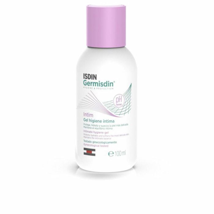 Isdin Germisdin Intim Gel de Higiene Íntima para Mujer, Limpieza Diaria Suave con pH Fisiológico 100 ml
