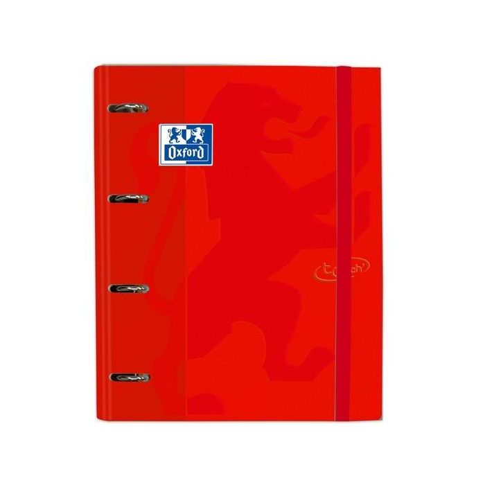 Oxford Carpeta 4 Anillas Touch Europeanbinder C- Recambio 100H 5x5 A4+ Rojo Oxford Carpeta 4 Anillas Touch Europeanbinder C- Recambio 100H 5x5 A4+ Rojo