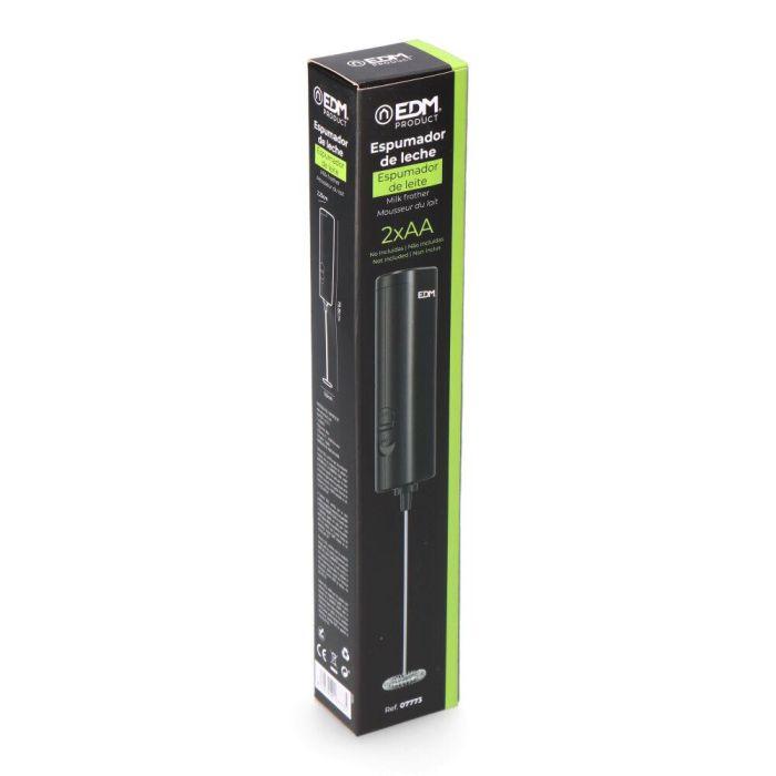 Edm Espumador de leche eléctrico con pilas AA, 14000 rpm, acero inoxidable 304, 3.5x2.25x19.8 cm 3 Edm Espumador de leche eléctrico con pilas AA, 14000 rpm, acero inoxidable 304, 3.5x2.25x19.8 cm 3