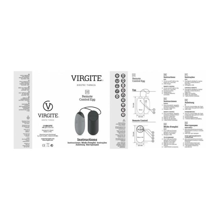 Huevo Vibrador Virgite Azul 2 Huevo Vibrador Virgite Azul 2