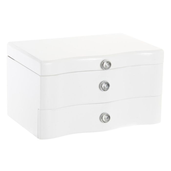 DKD Home Decor Joyero Romántico Blanco y Gris de Mdf y Terciopelo con Espejo y 1 Cajón 20x14x12 cm Pack de 2 Unidades 2 DKD Home Decor Joyero Romántico Blanco y Gris de Mdf y Terciopelo con Espejo y 1 Cajón 20x14x12 cm Pack de 2 Unidades 2