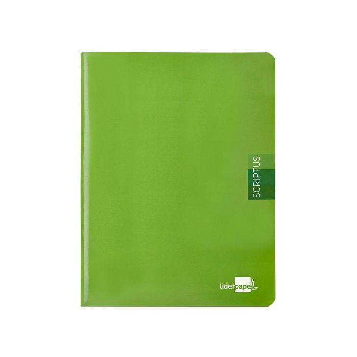 Libreta Liderpapel Scriptus A5 48 Hojas 90 gr-M2 Cuadro 4 mm Con Margen Color Verde 5 unidades 1