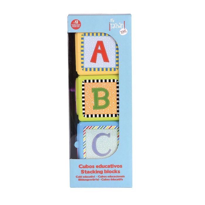 Tachan Cubos de Aprendizaje y Actividades Encajables Educativos con Colores Brillantes para +12 Meses 2