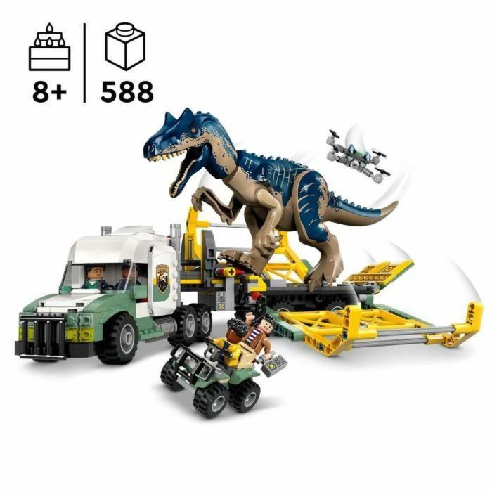 LEGO Jurassic World 76966 Misiones de Dinosaurios: Camión de Transporte del Alosaurio 5