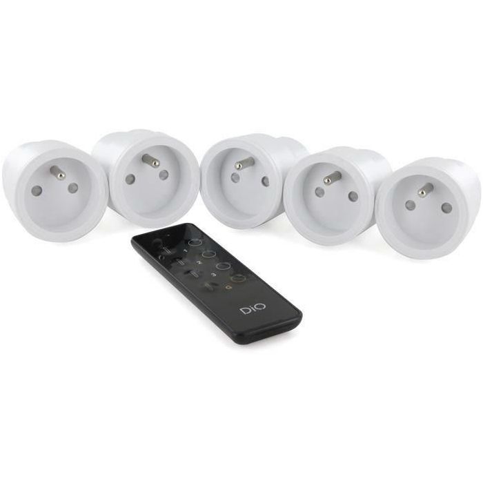Kit de enchufes conectados - DiO CONNECTED HOME - 5 enchufes nano-FR - Con mando a distancia 0 Kit de enchufes conectados - DiO CONNECTED HOME - 5 enchufes nano-FR - Con mando a distancia 0