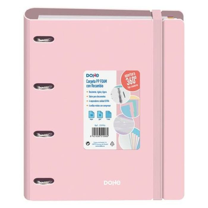 Carpeta de anillas DOHE Rosa A4 (12 Unidades) 1 Carpeta de anillas DOHE Rosa A4 (12 Unidades) 1