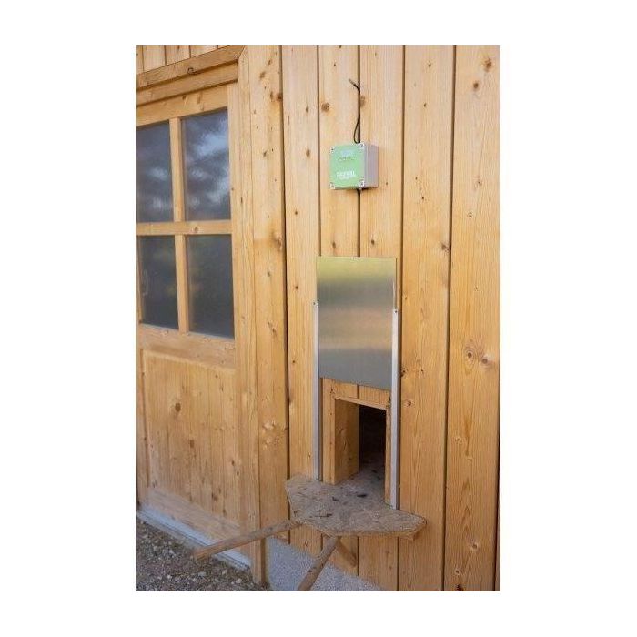 Puerta corredera para gallinero - KERBL - Alu - 43 x 40 cm - Talla L Puerta corredera para gallinero - KERBL - Alu - 43 x 40 cm - Talla L