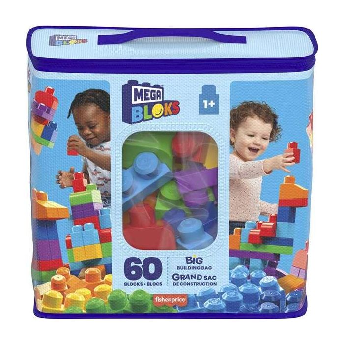 Mattel Bolsa Construccion Mega Bloks 60 Piezas Azul para Niños 7 Mattel Bolsa Construccion Mega Bloks 60 Piezas Azul para Niños 7