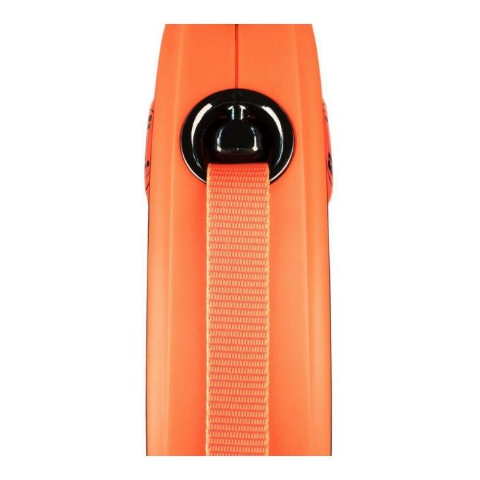Flexi Correa Xtreme L Cinta 5M Negro-Naranja para Perros para Aventuras Extremas