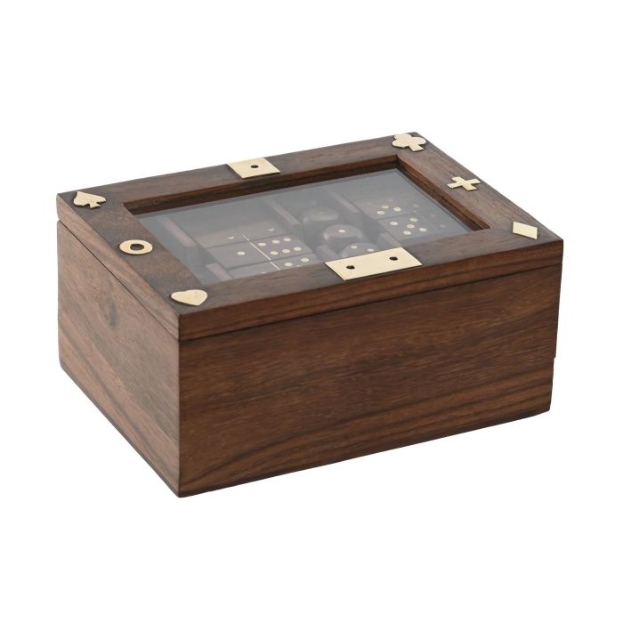 Juego Colonial DKD Home Decor Marron Dorado 12 x 7 x 16 cm Set de 5 (2 Unidades) 1 Juego Colonial DKD Home Decor Marron Dorado 12 x 7 x 16 cm Set de 5 (2 Unidades) 1