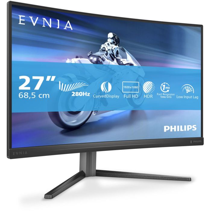 Philips 27M2C5200W Monitor 27" QHD 1440p 165Hz 1ms VA Curvo 1500R 2xHDMI 2xDP 1