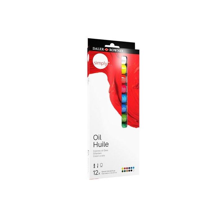Pintura Oleo Daler Rowney Simply Oil 12 Ml (Tubo) Estuche De 12