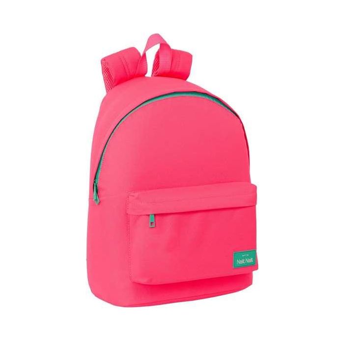Mochila para Portátil Nait Nait Fluor Rosa 31 x 41 x 16 cm